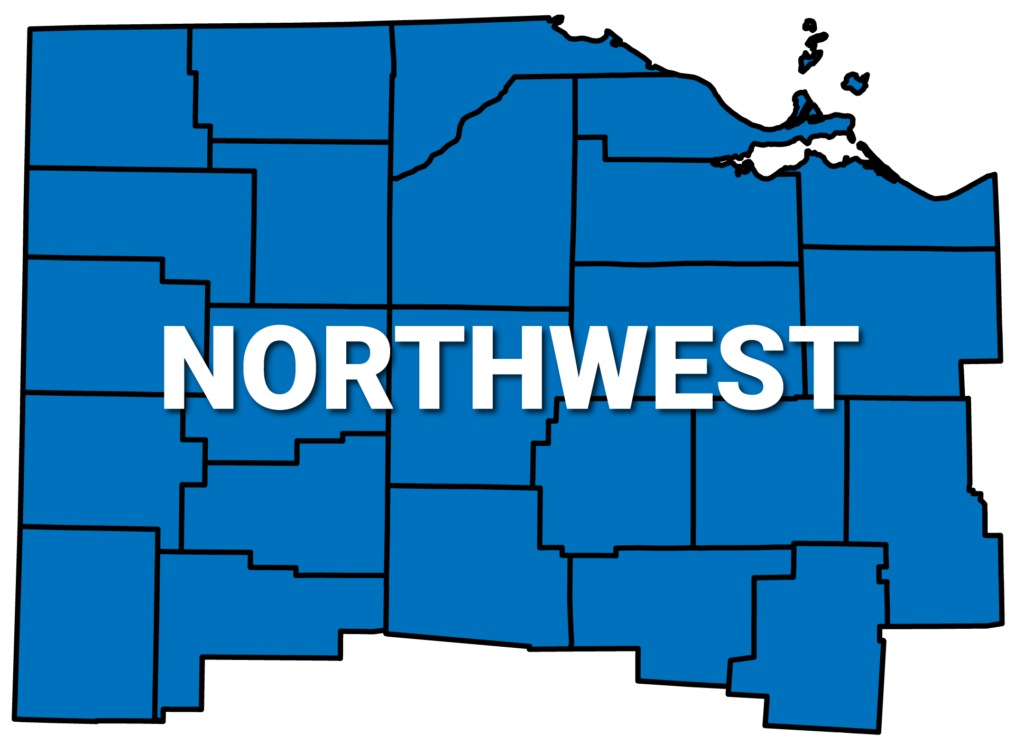 A map picture of Northwest Ohio